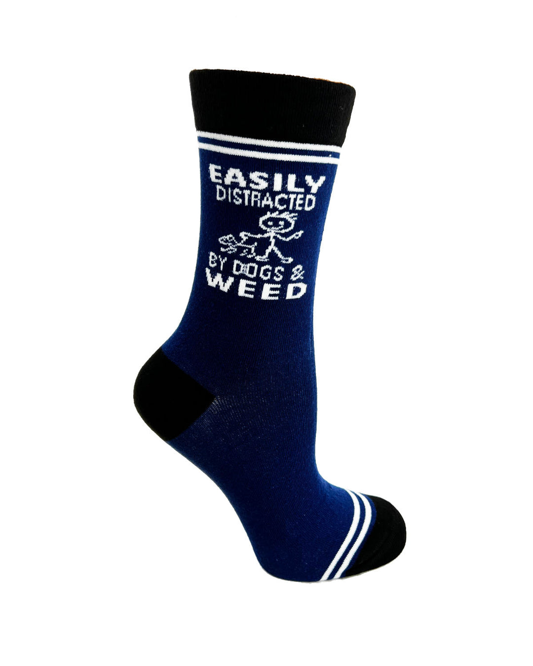 Easily Distracted By Dogs & Weed - Hey Now Unisex Crew Socks
