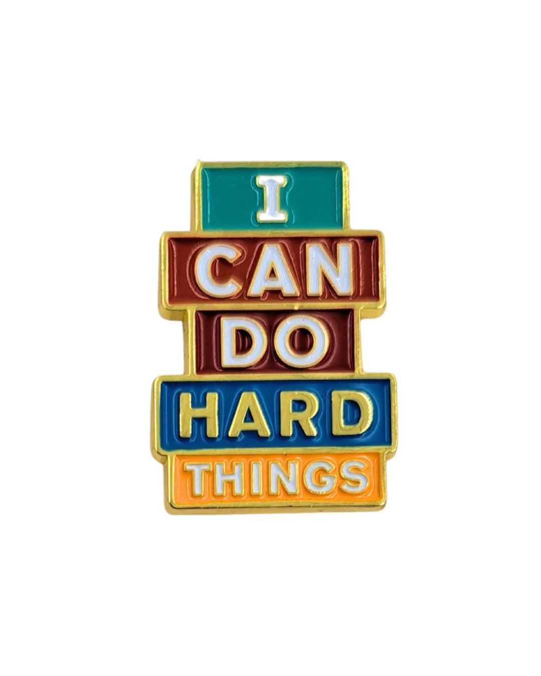 I Can Do Hard Things Empowering Affirmation Enamel Pin with Metal Frame