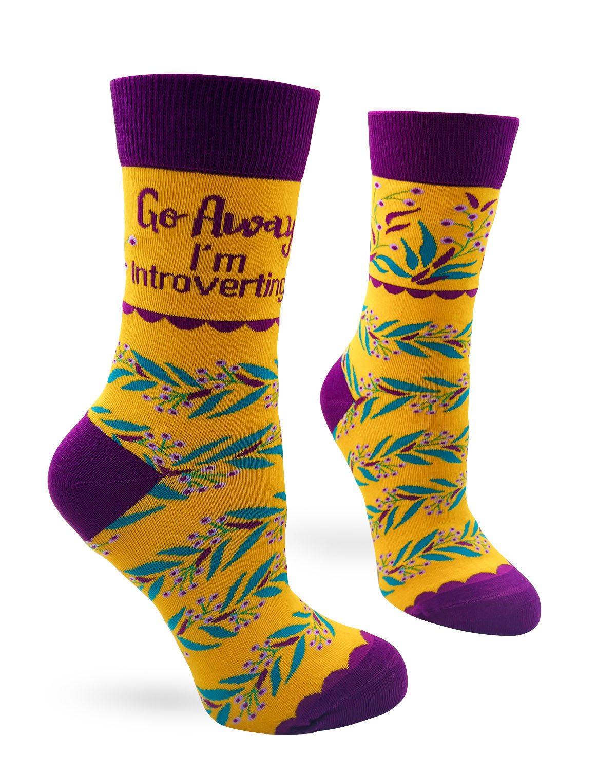 Go Away Introverting Crew Socks Go Away Introverting Crew Socks