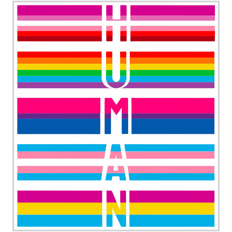 Human In Gay Pride Flags Sticker