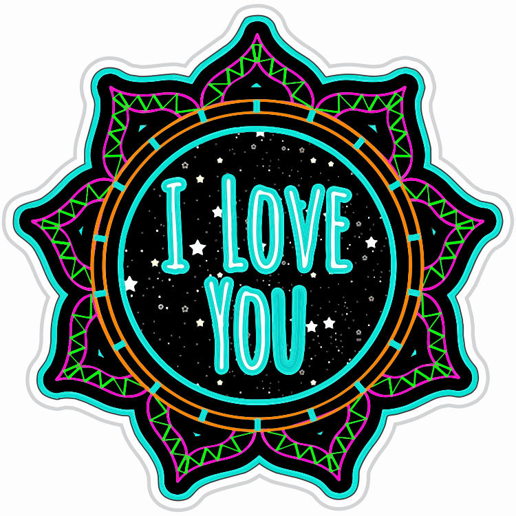 Bright Magical I Love You Sticker