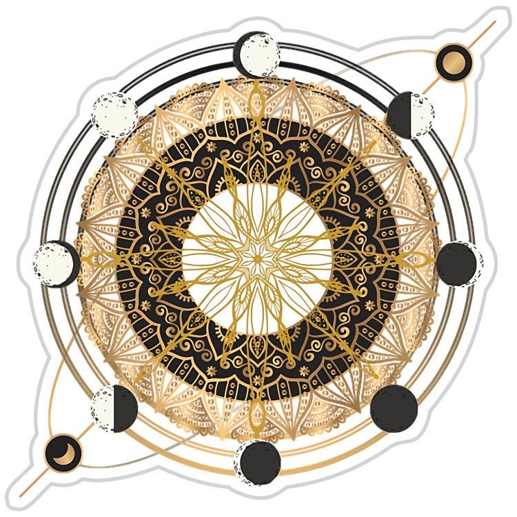 Sophisticated Phases Of The Moon Sticker