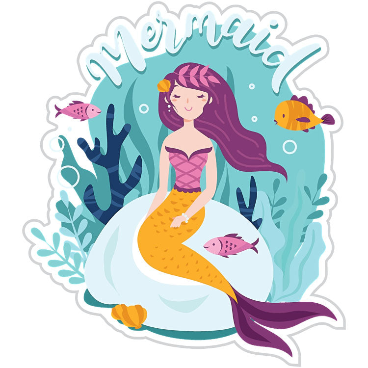 Mermaid With Purple Hair Sticker