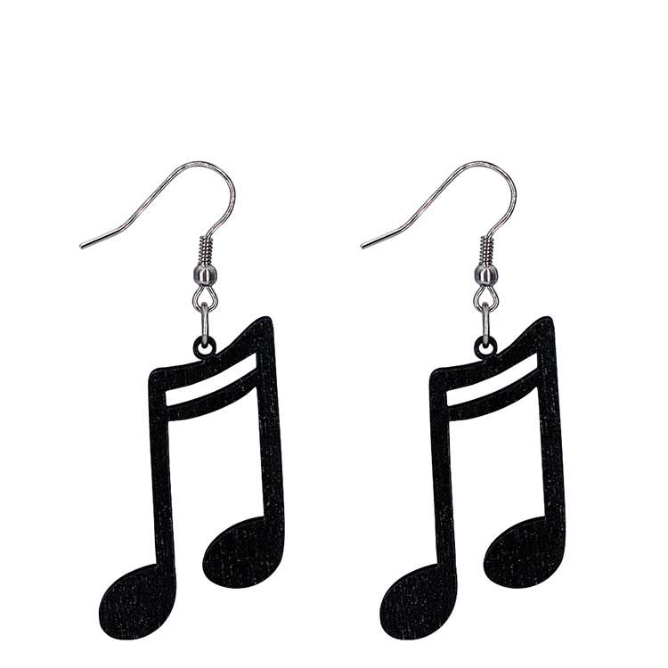 Music Wood Earrings Fabdaz
