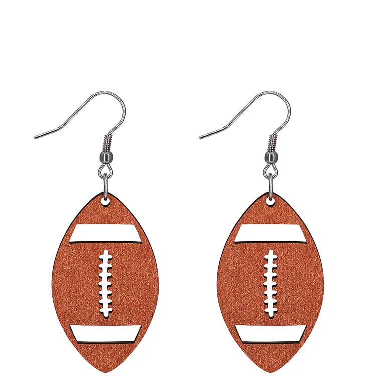 Sports Wood Earrings Fabdaz