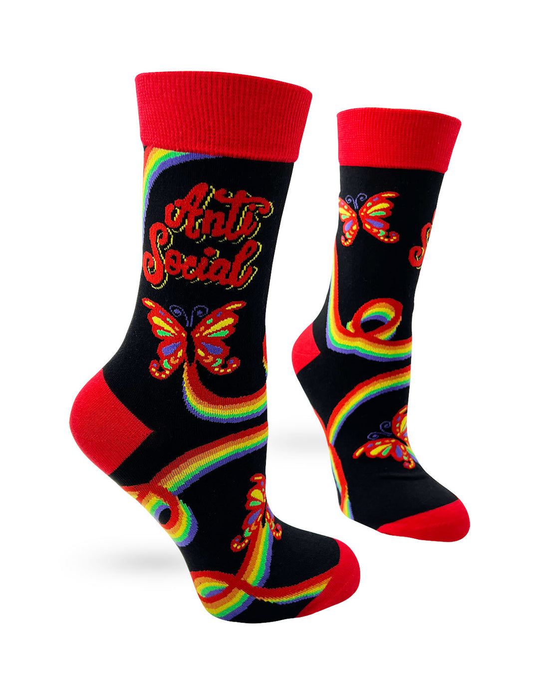 Anti Social Butterfly Women's Crew Socks