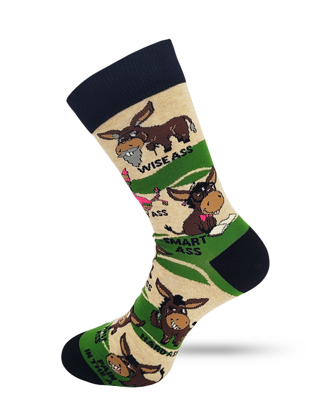 Asses - Smart, Dumb, Kick, Bad, Tight, Wise, Etc - Men's Novelty Crew Socks