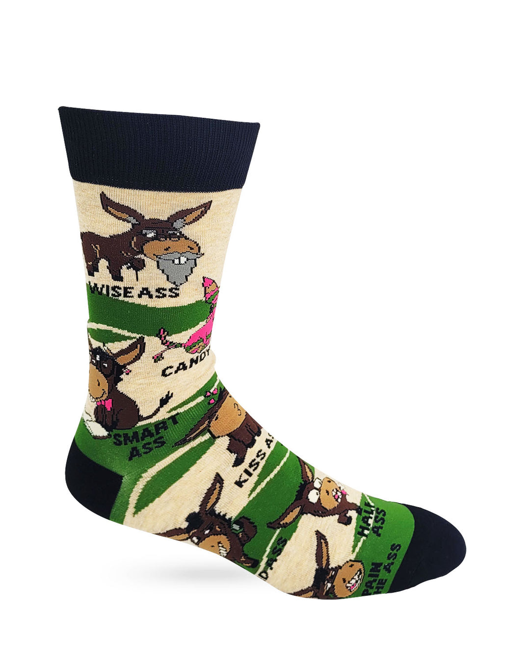 Asses - Smart, Dumb, Kick, Bad, Tight, Wise, Etc - Men's Novelty Crew Socks