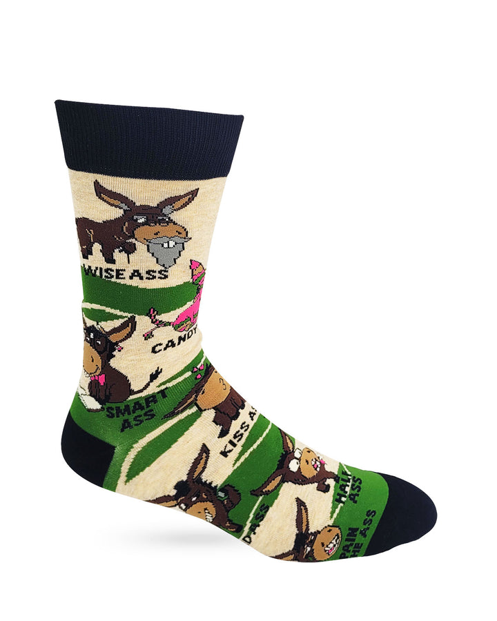 Asses - Smart, Dumb, Kick, Bad, Tight, Wise, Etc - Men's Novelty Crew Socks