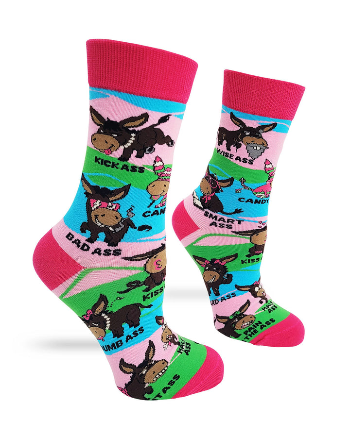 Asses - Smart, Dumb, Kick, Bad, Tight, Wise, Etc - Women's Crew Socks