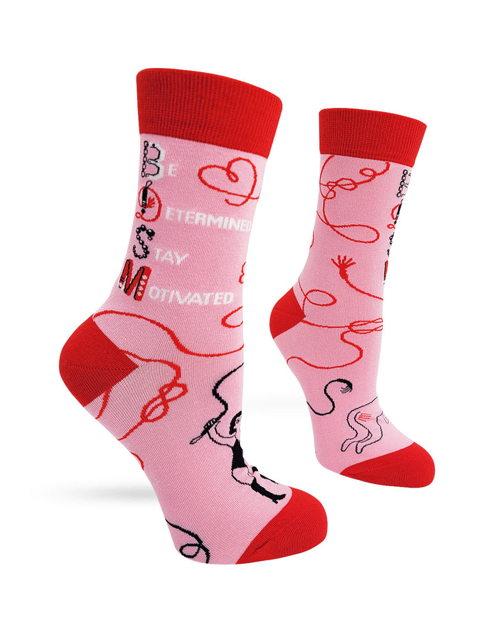 BDSM - Be Determined Stay Motivated - Women's Crew Socks