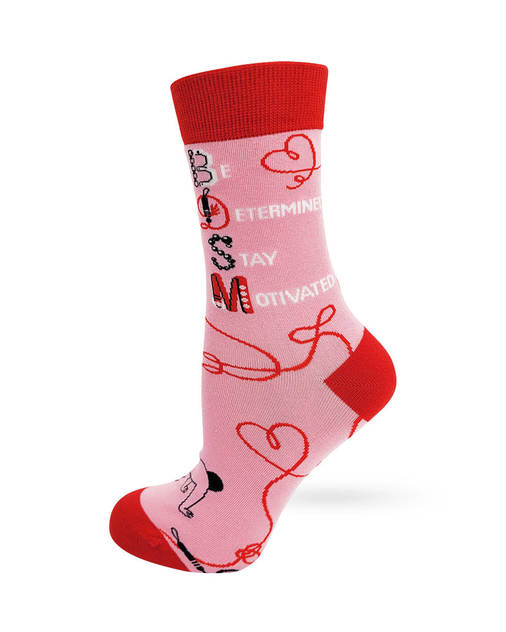 BDSM - Be Determined Stay Motivated - Women's Crew Socks
