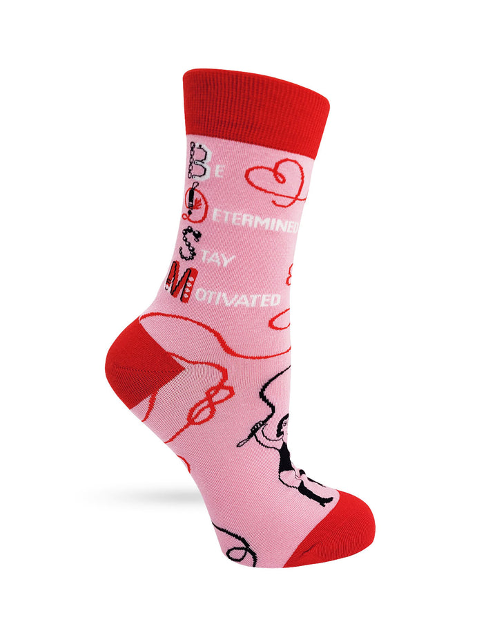 BDSM - Be Determined Stay Motivated - Women's Crew Socks