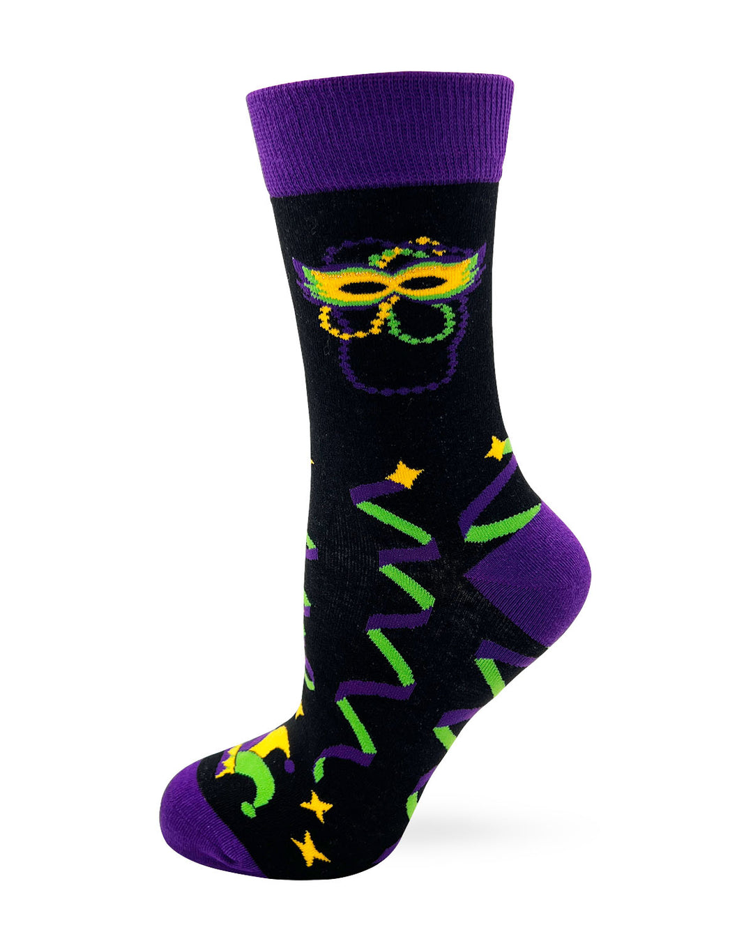 Beads and Bling It's a Mardi Gras Thing Women's Crew Socks