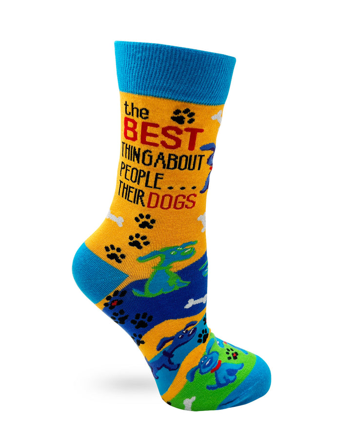 Best Thing About People...Their Dogs Ladies' Crew Socks