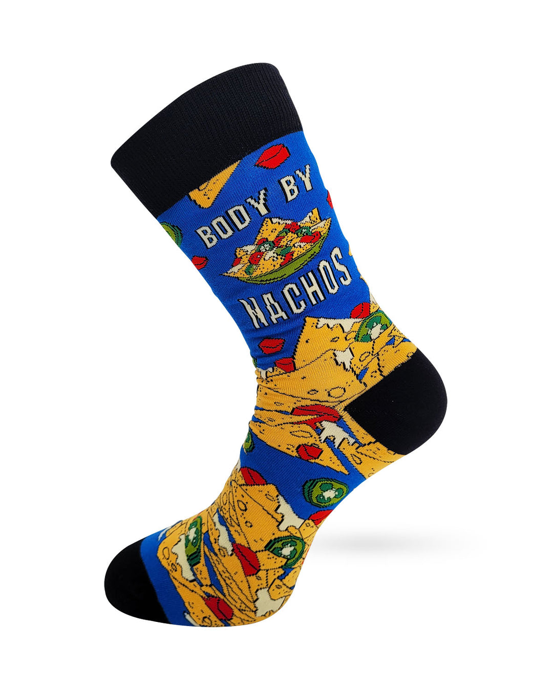 Body By Nachos Funny Men's Novelty Crew Socks