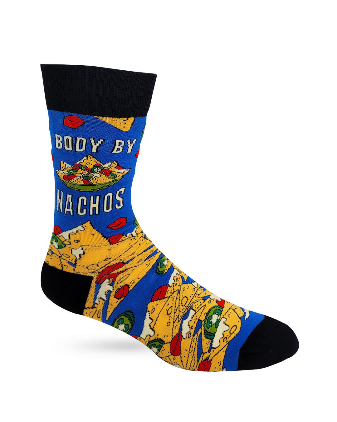 Body By Nachos Funny Men's Novelty Crew Socks