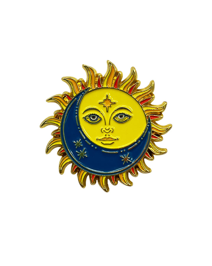 Celestial Sun-Moon Soft Enamel Pin