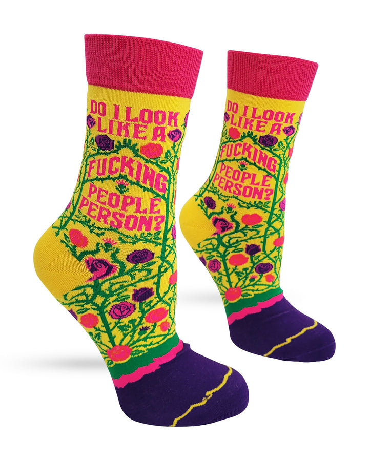 Do I Look Like a Fucking People Person Women's Crew Socks