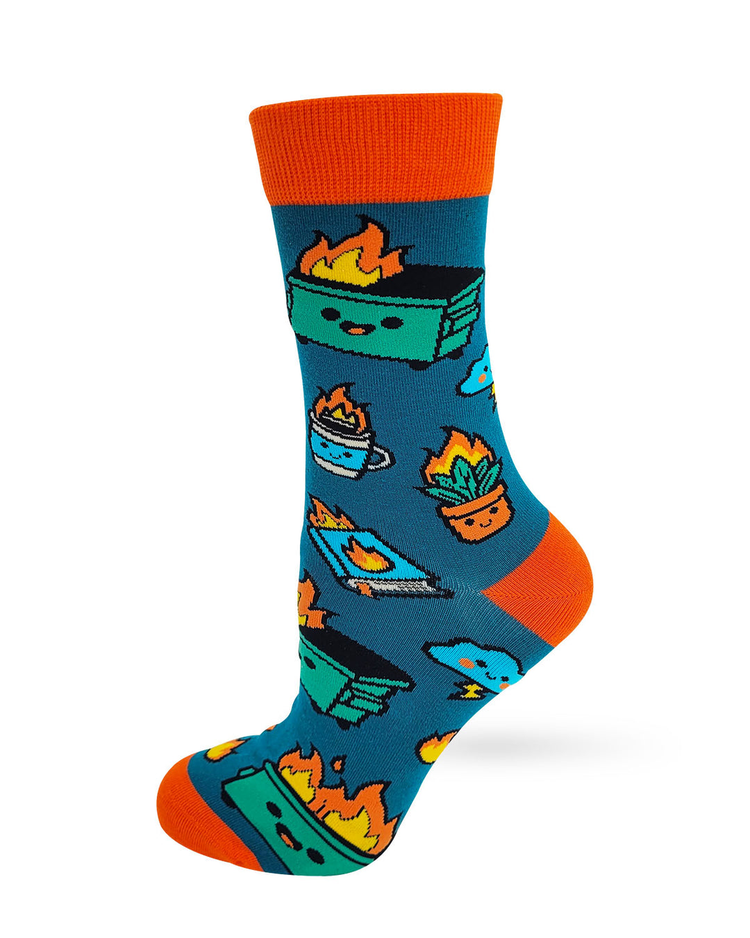 Everything Is Fine Dumpster Fire Women's Crew Socks