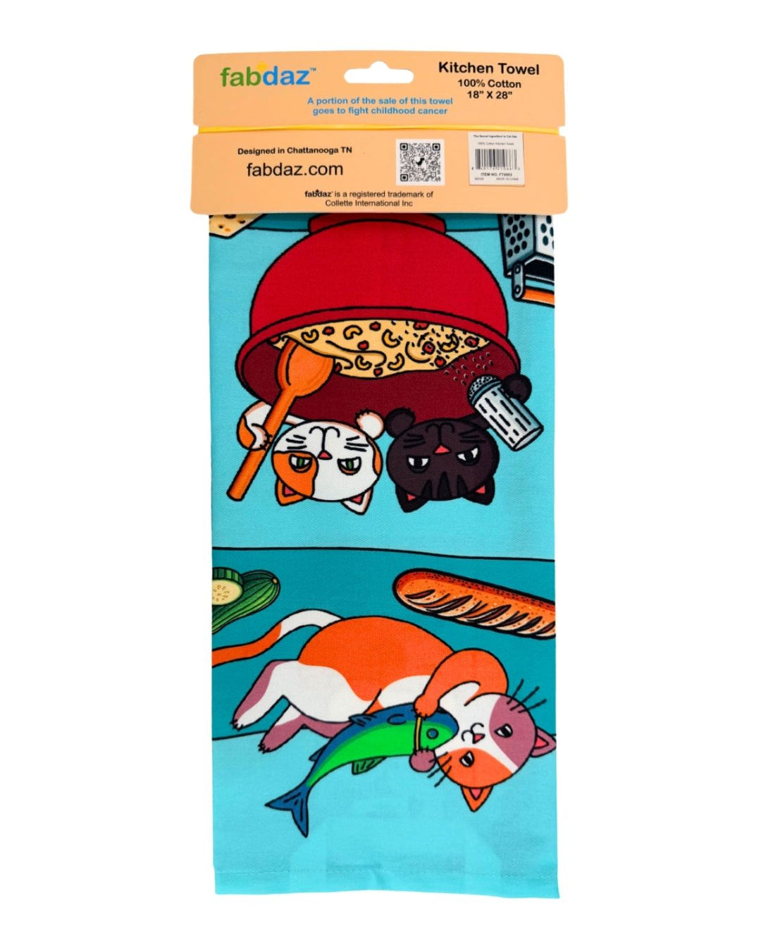 The Secret Ingredient is Cat Hair Colorful Cotton Kitchen Towel