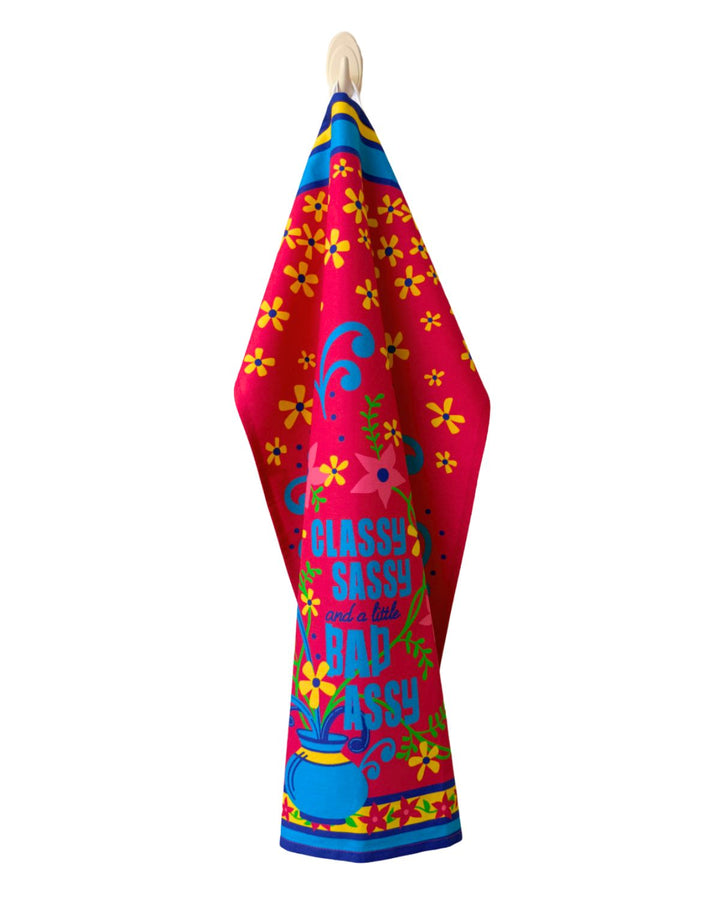 Classy Sassy and a Little Badassy Colorful Cotton Kitchen Towel