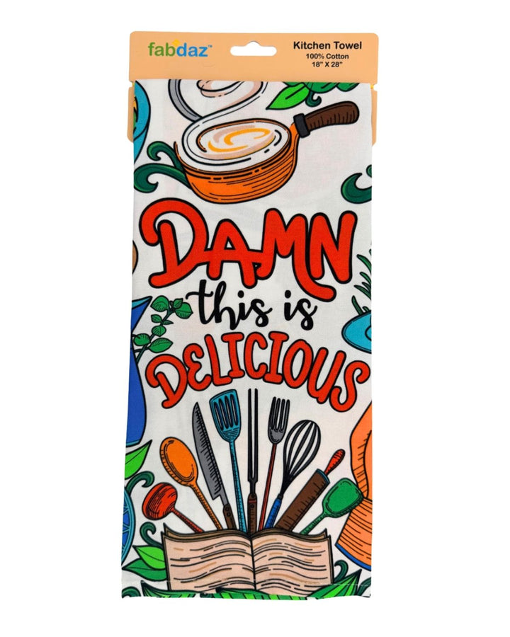 Damn This is Delicious Cotton Kitchen Towel