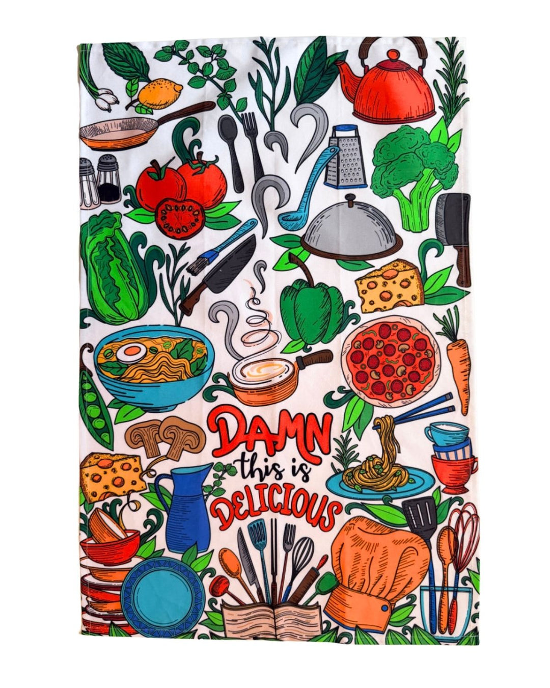 Damn This is Delicious Cotton Kitchen Towel