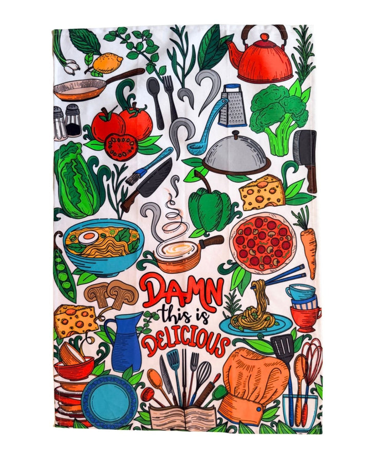 Damn This is Delicious Cotton Kitchen Towel