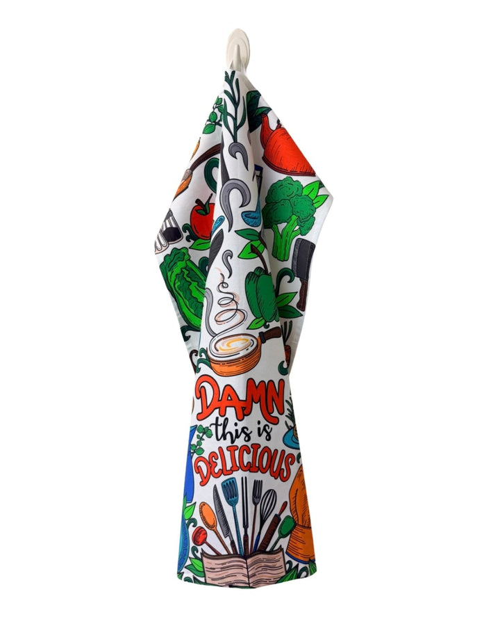 Damn This is Delicious Cotton Kitchen Towel