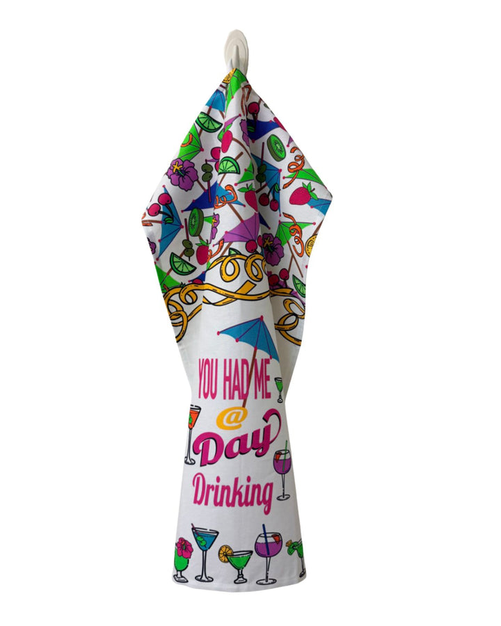 You Had Me @ Day Drinking Cotton Kitchen Towel