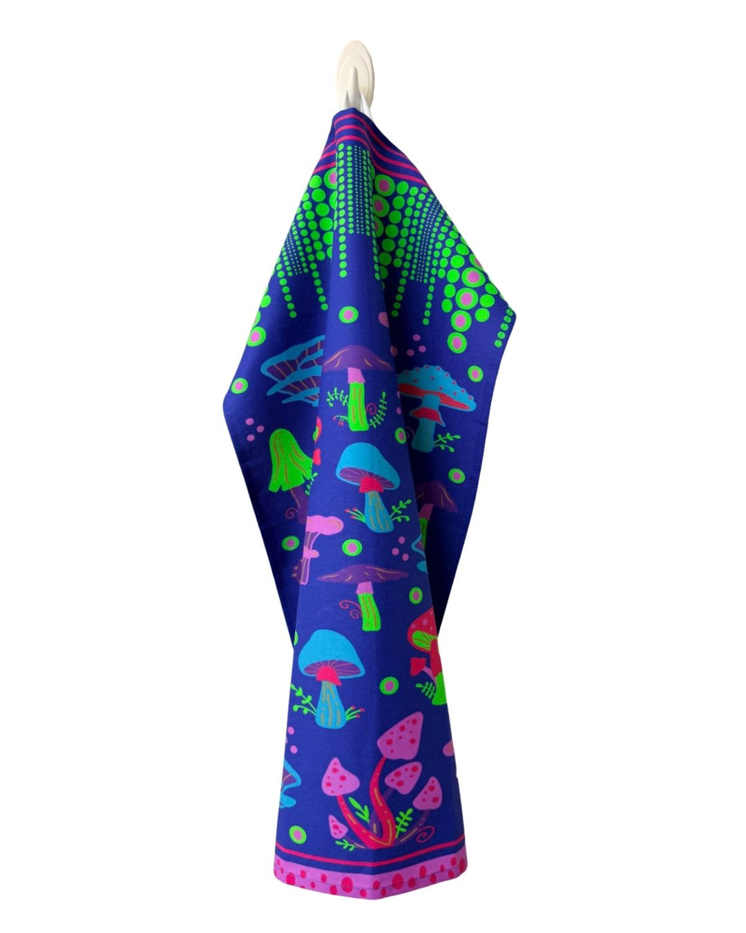 Trippy Mushrooms Cotton Kitchen Towel