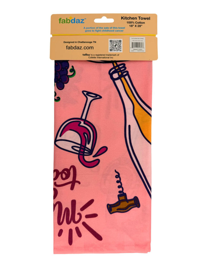 You Can Either Spit or Swallow Wine Theme Cotton Kitchen Towel