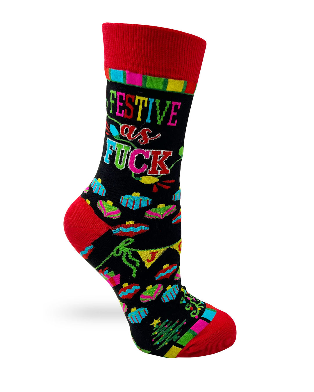 Festive as Fuck Sassy Women's Novelty Socks