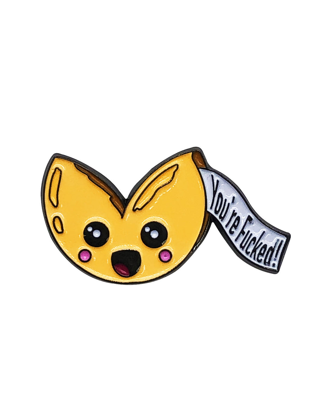 Sassy Fortune Cookie Soft Enamel Pin "You're Fucked"