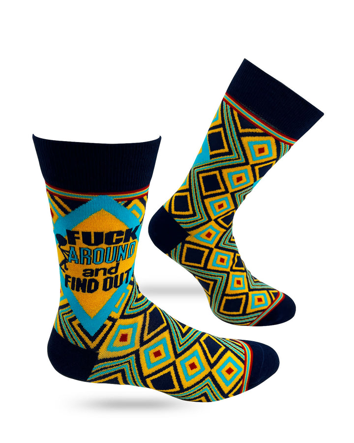 Fuck Around and Find Out Men's Novelty Crew Socks