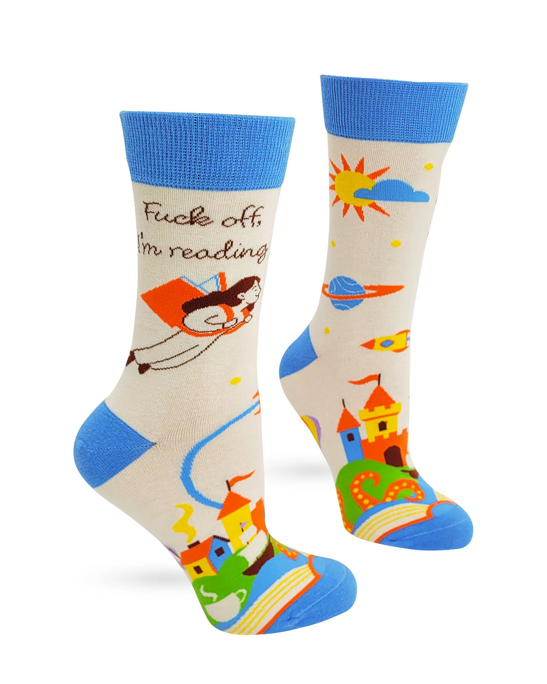 Fuck Off I'm Reading Women's Crew Socks