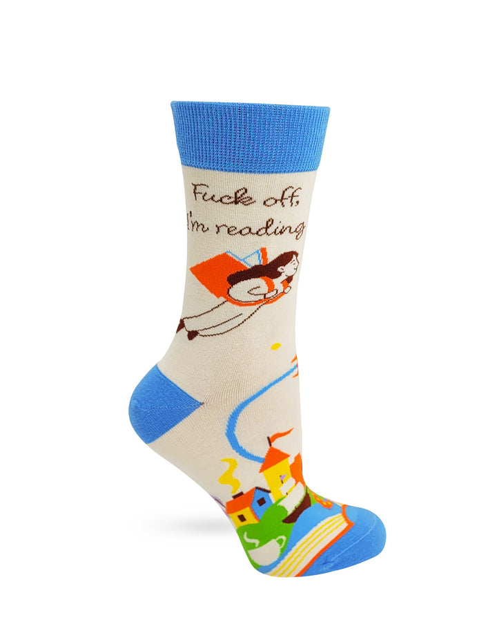 Fuck Off I'm Reading Women's Crew Socks