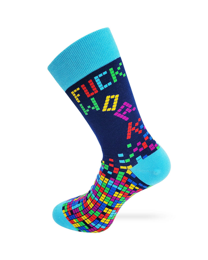 Fuck Work Men's Novelty Crew Socks
