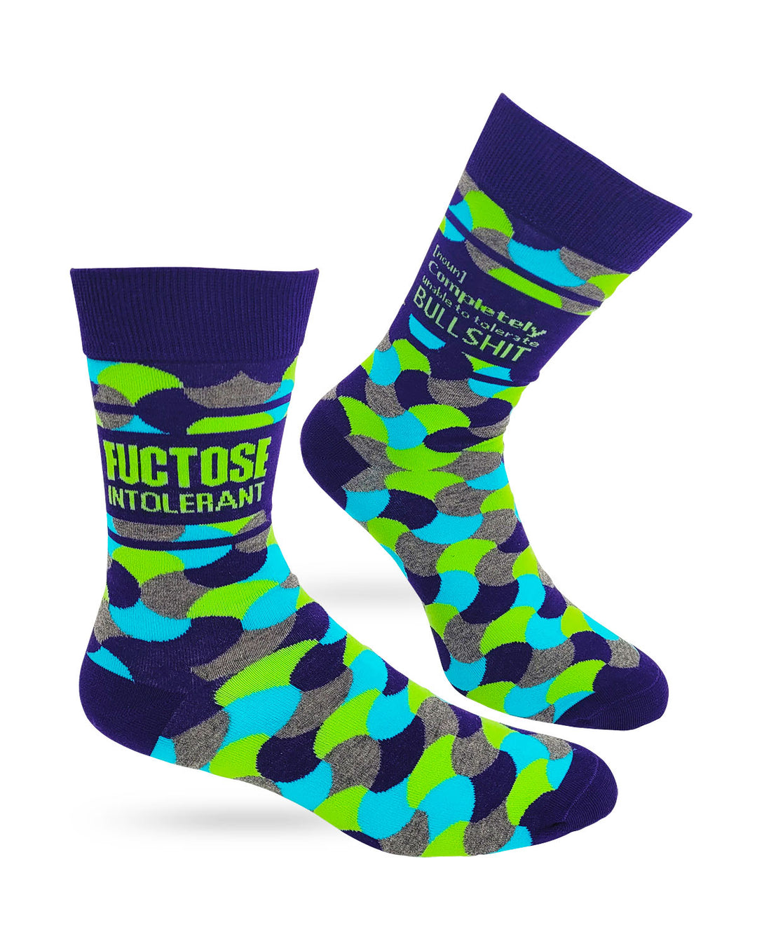 Fuctose Intolerant Funny Men's Novelty Crew Socks