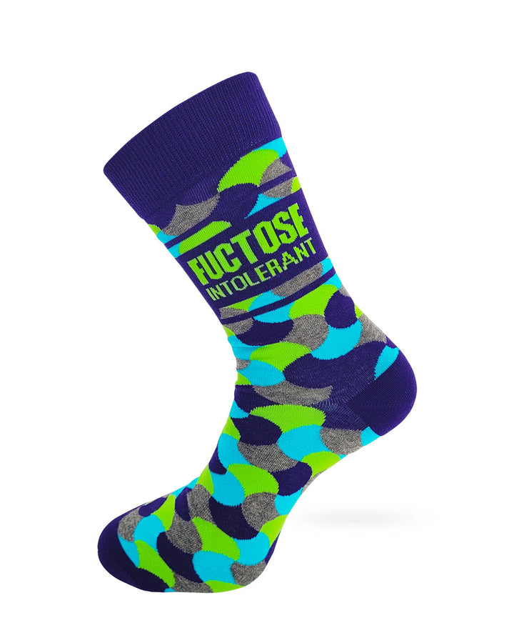 Fuctose Intolerant Funny Men's Novelty Crew Socks