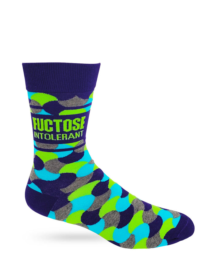 Fuctose Intolerant Funny Men's Novelty Crew Socks