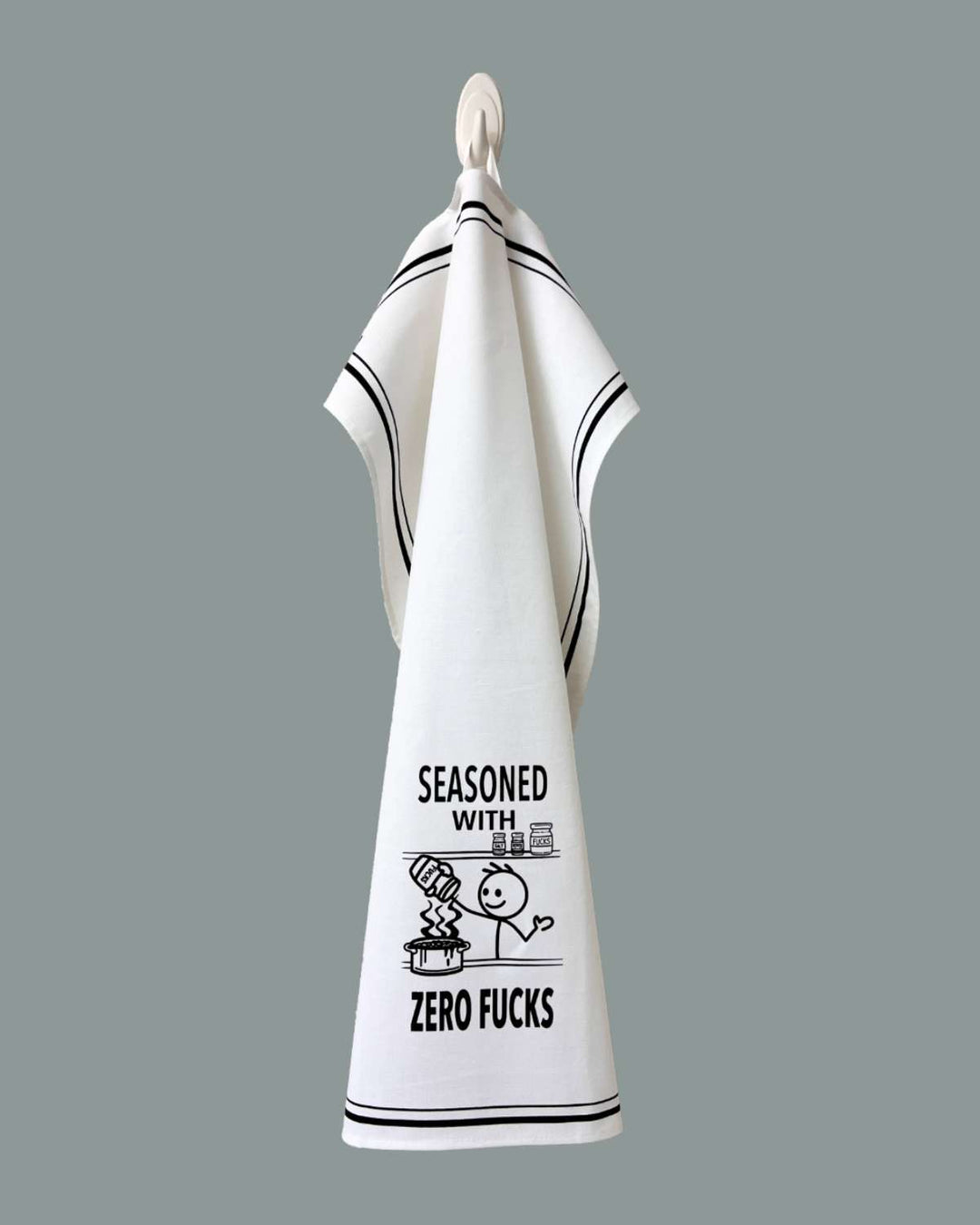 “Seasoned With Zero Fucks” - Hey Now™ Cotton Kitchen Towel