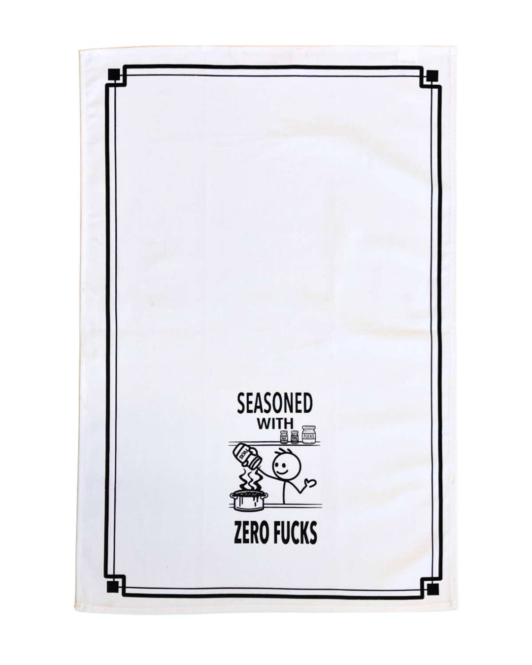 “Seasoned With Zero Fucks” - Hey Now™ Cotton Kitchen Towel