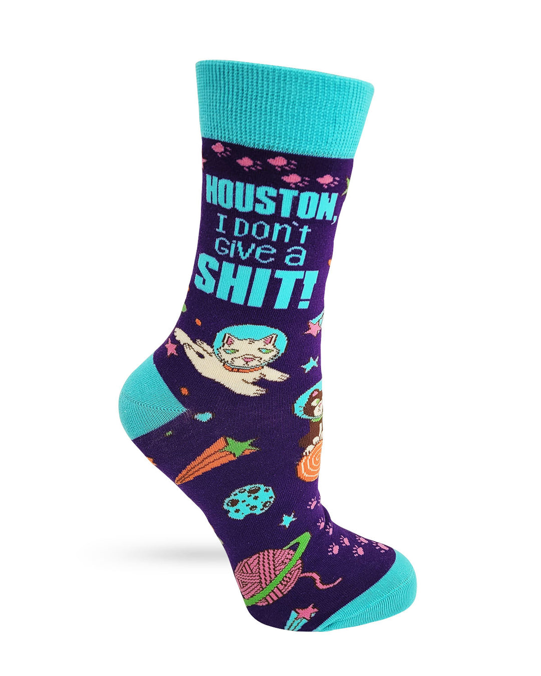 Houston I Don't Give a Shit Women's Crew Socks