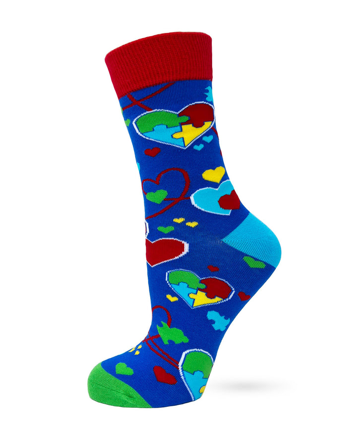 I Love Someone With Autism Ladies' Crew Socks