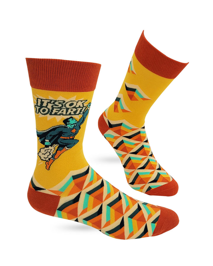 It's OK to Fart Men's Novelty Crew Socks