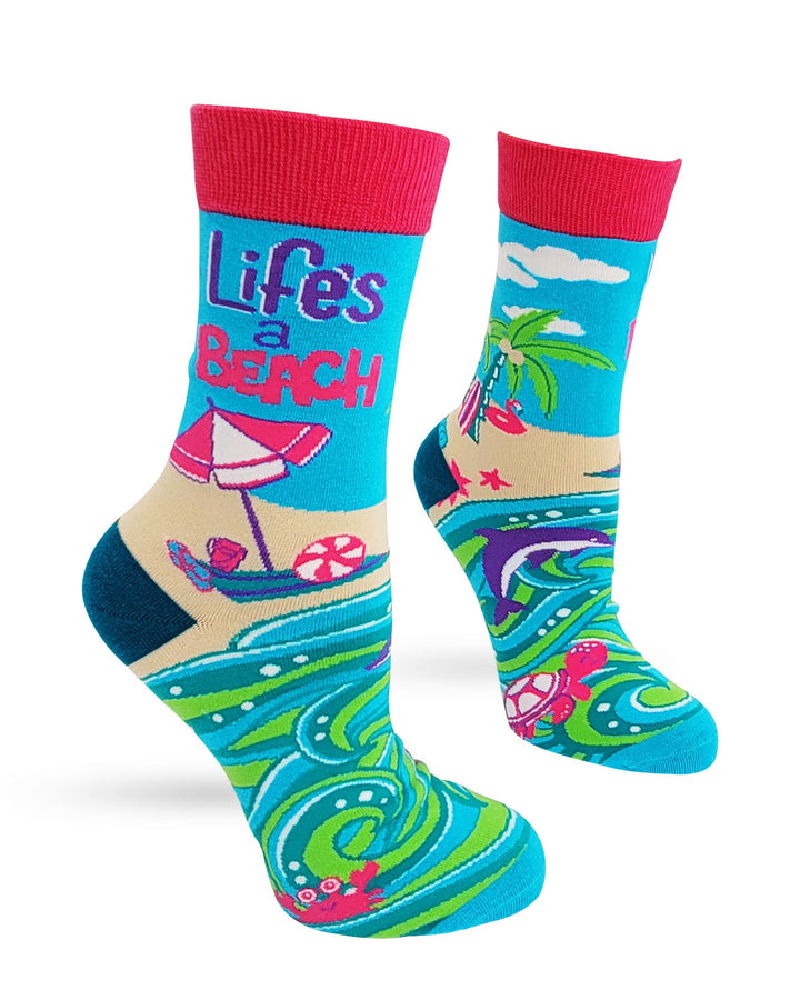 Life's a Beach Women's Crew Socks