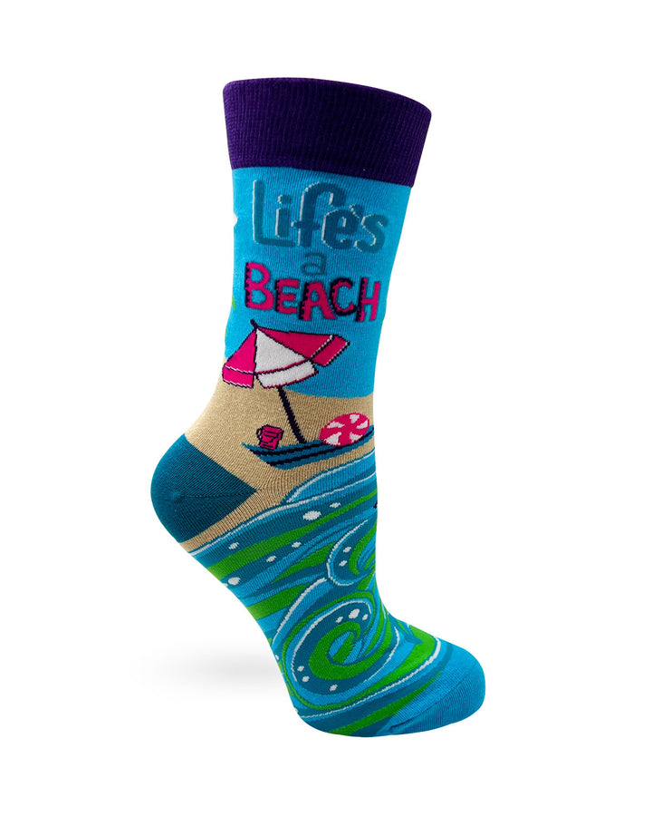Life's a Beach Ladies' Crew Socks