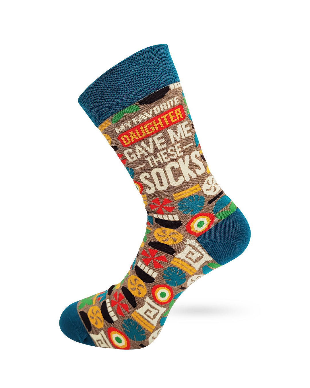 My Favorite Daughter Gave Me These Socks Men's Novelty Crew Socks